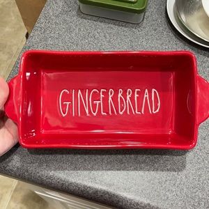 Rae Dunn Gingerbread Loaf Pan/Ceramic Baker